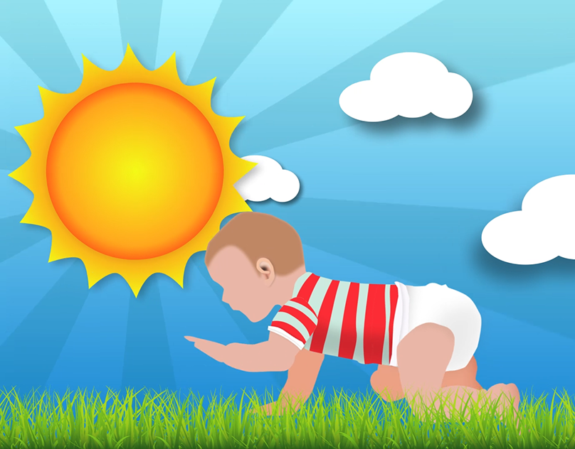 Baby crawling cover
