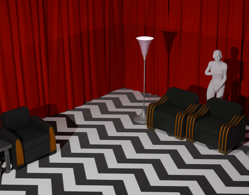 Red room from Twin Peaks cover
