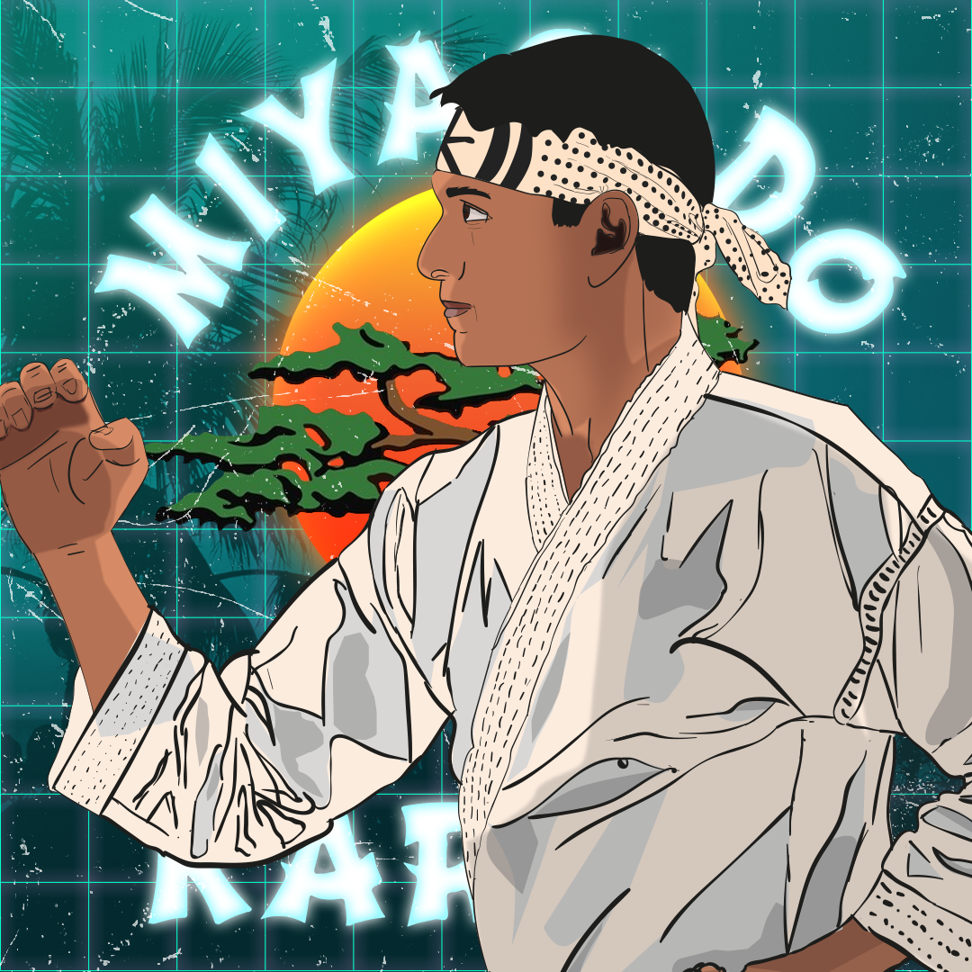 80s 80s art Cobra Kai DANIEL LARUSSO Digital Art homage ILLUSTRATION Johnny Lawrence karate kid Adobe Portfolio